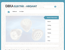 Tablet Screenshot of dekaelektrik.com